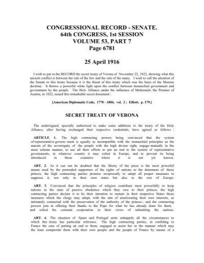 rv bey publications|Secret Treaty of Verona .